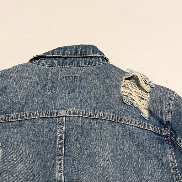 Guess Jean Jacket Distressed Womens Size XS - Picture 11 of 16